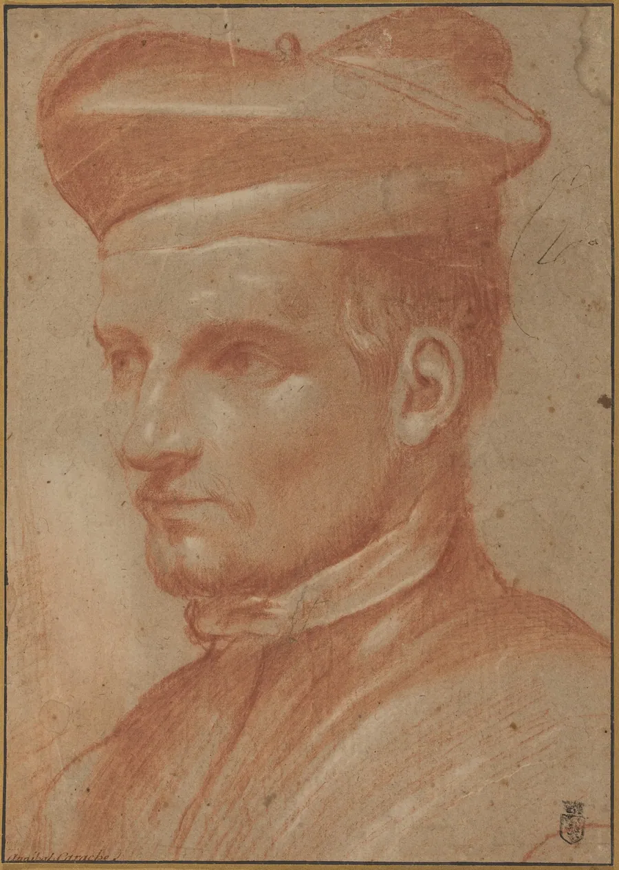 Portrait of an Ecclesiastic Wearing a Biretta by Annibale Carracci