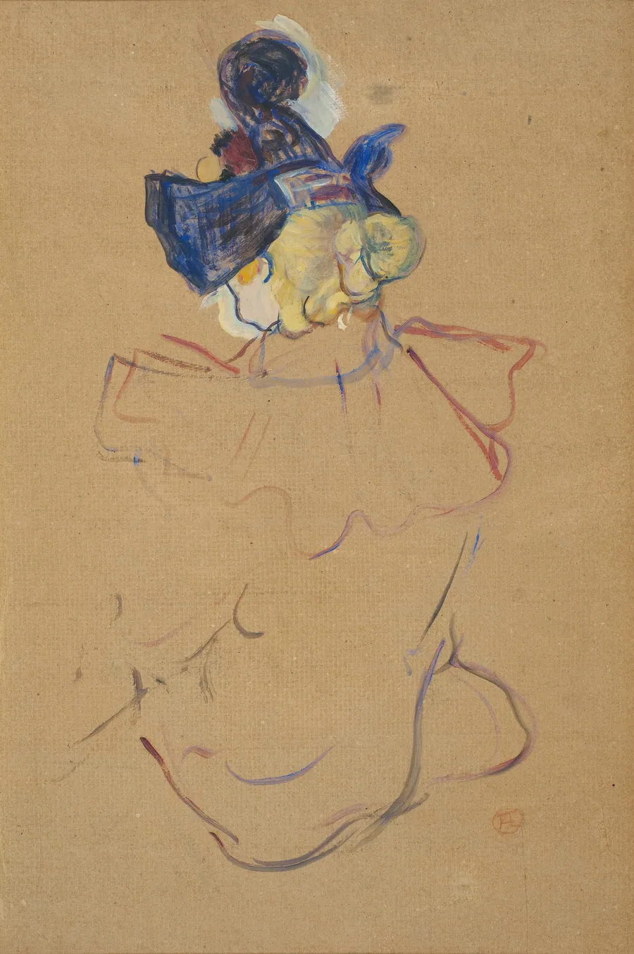 Seated Woman from Behind - Study for "Au Moulin Rouge" by Henri de Toulouse-Lautrec