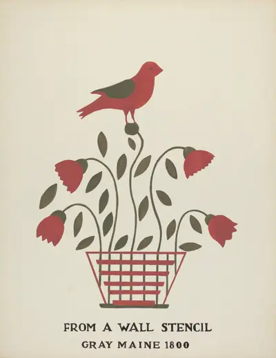 Design from Gray, Maine 1800 (no. 2): From Proposed Portfolio "Maine Wall Stencils"
