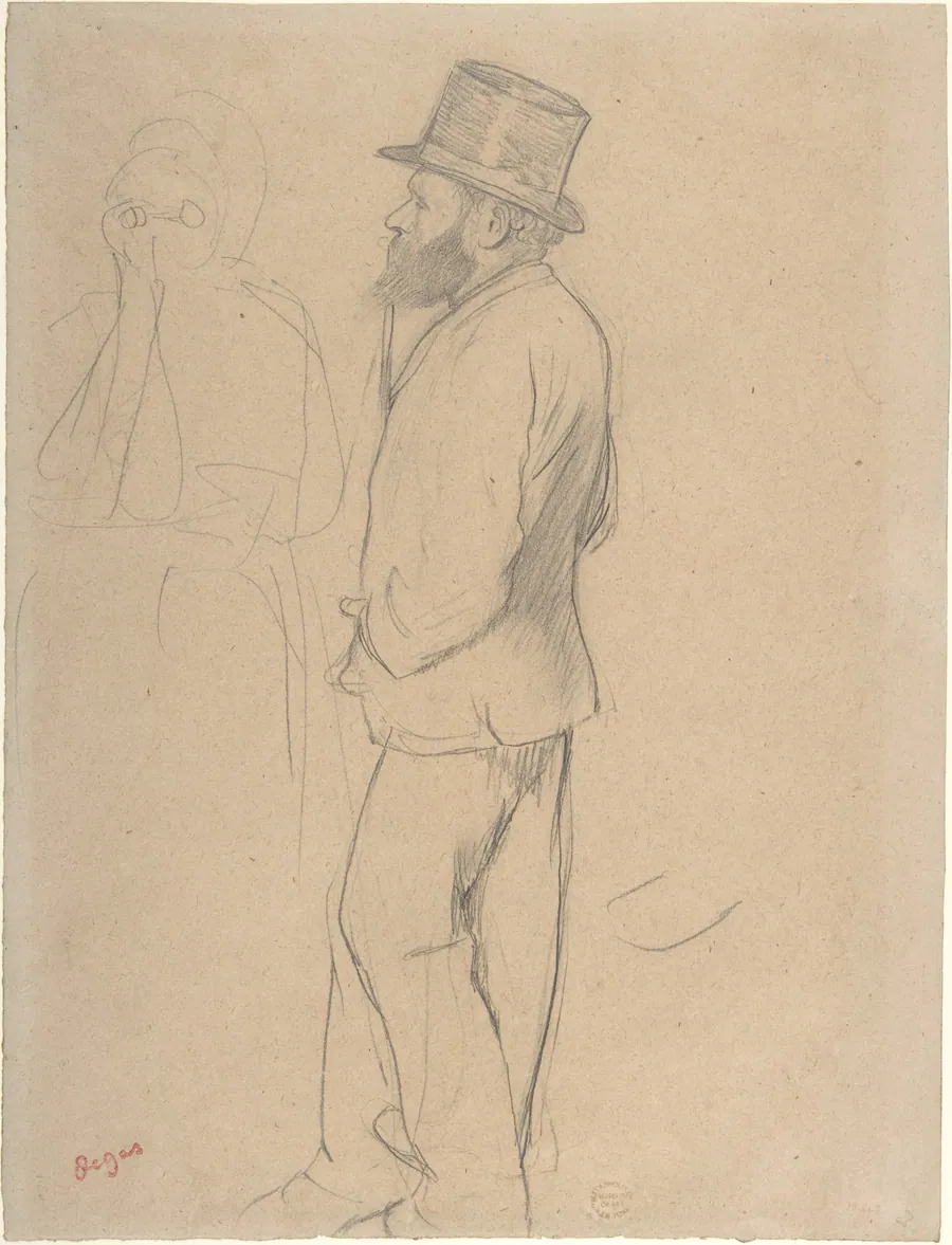 Édouard Manet at the Races by Edgar Degas