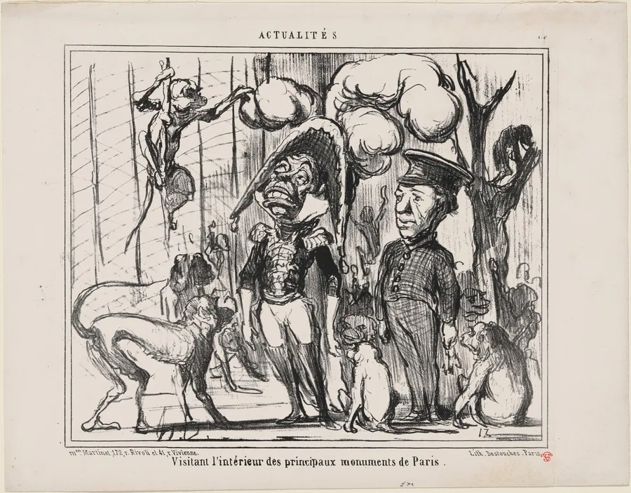 Visitant l'interieur... by Honoré Daumier