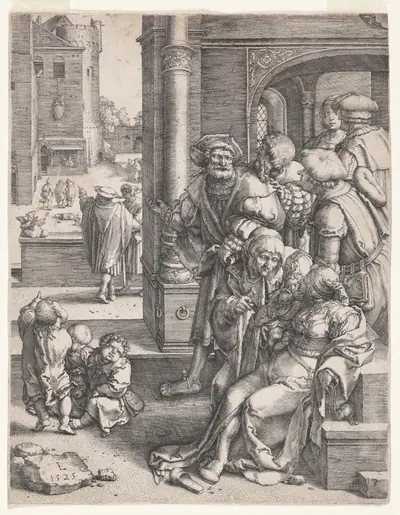The Poet Virgil Suspended in a Basket