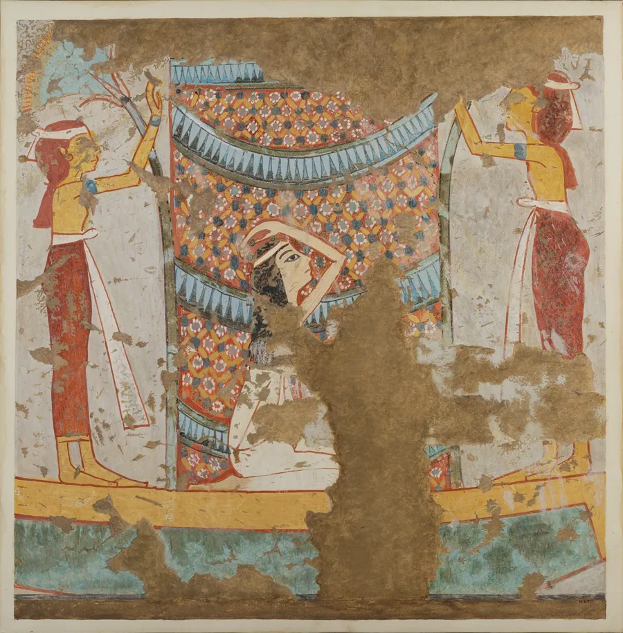 Funeral Boat, Tomb of Haremhab by Norman de Garis Davies