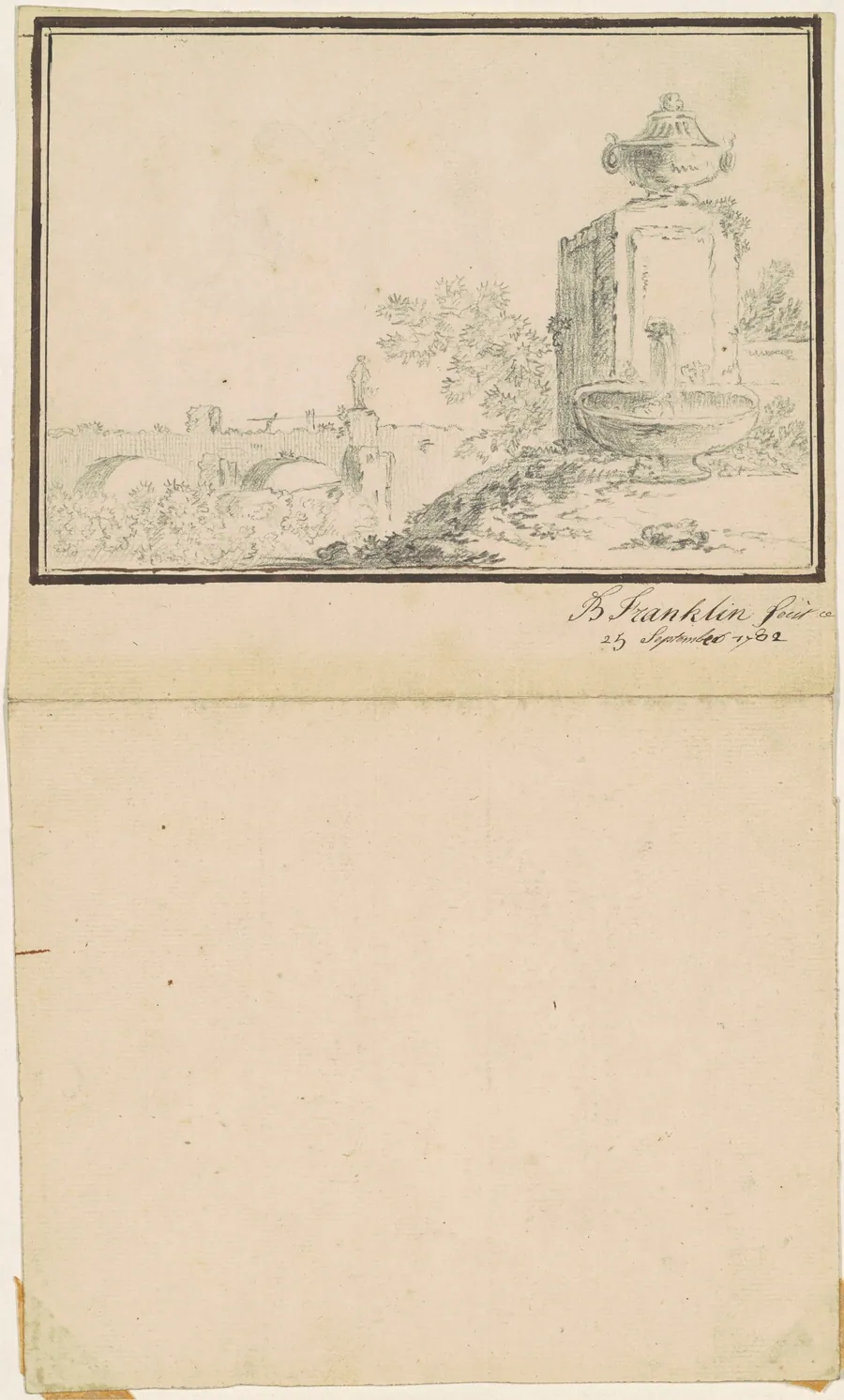 Landscape with a Fountain by Benjamin Franklin Bache