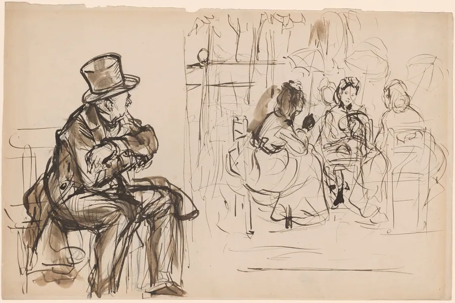 Scene at a Paris Cafe by Edme-Alexis-Alfred Dehodencq