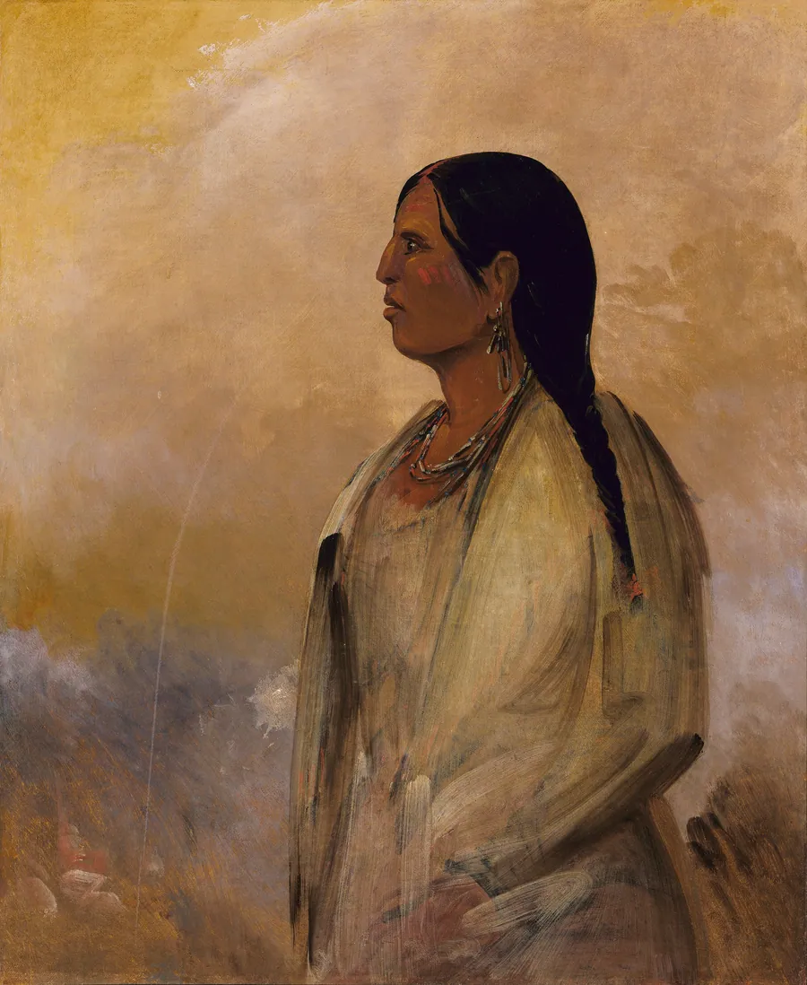 A Choctaw Woman by George Catlin, born Wilkes-Barre, PA 1796-died Jersey City, NJ 1872