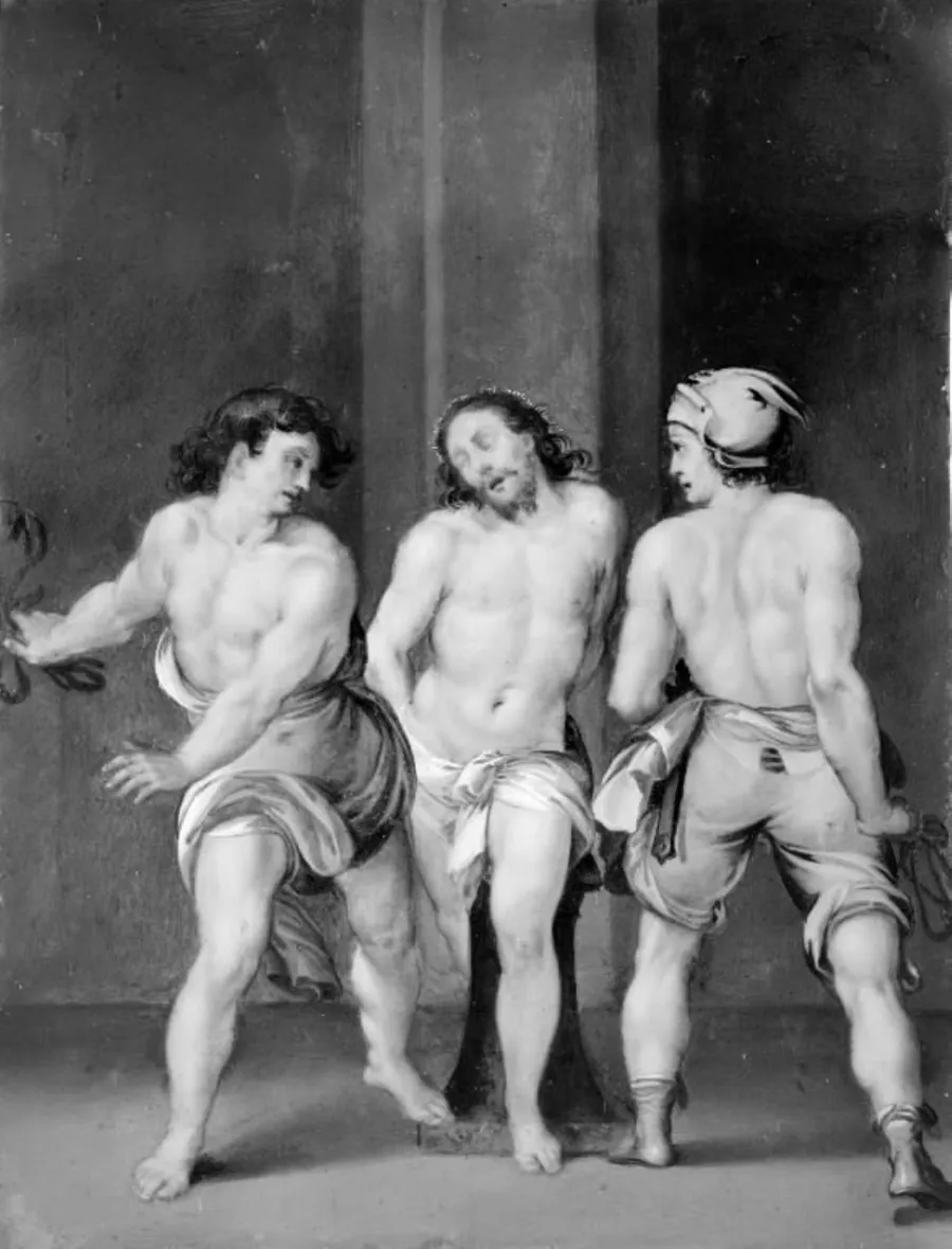 Kristus hudflettes by Bartholomeus Spranger