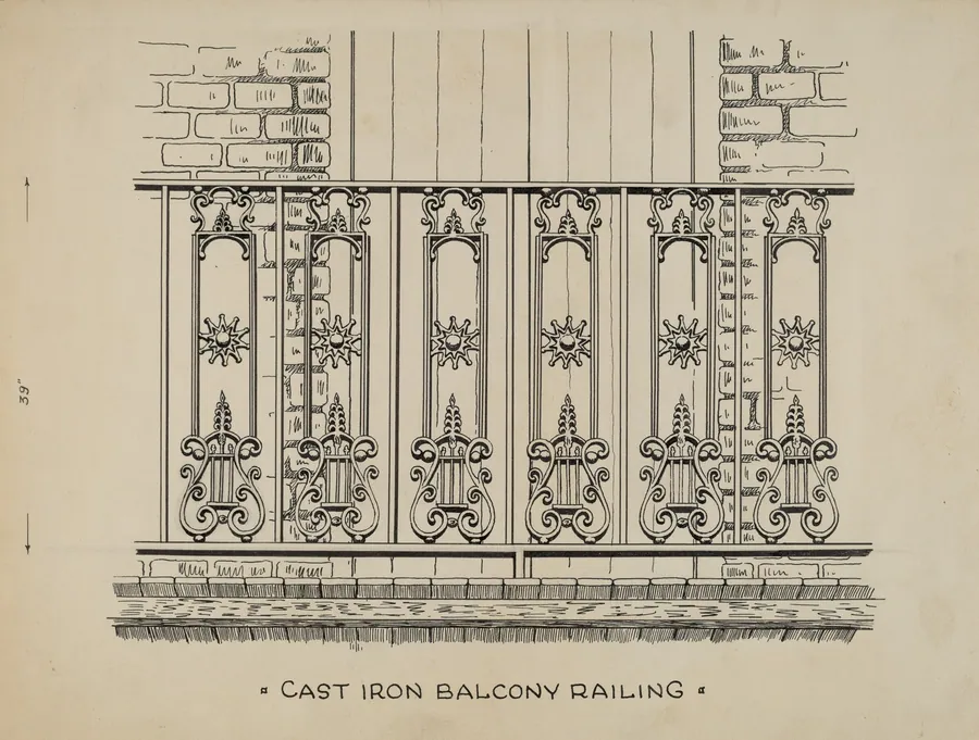 Cast Iron Balcony Railing by Ray Price