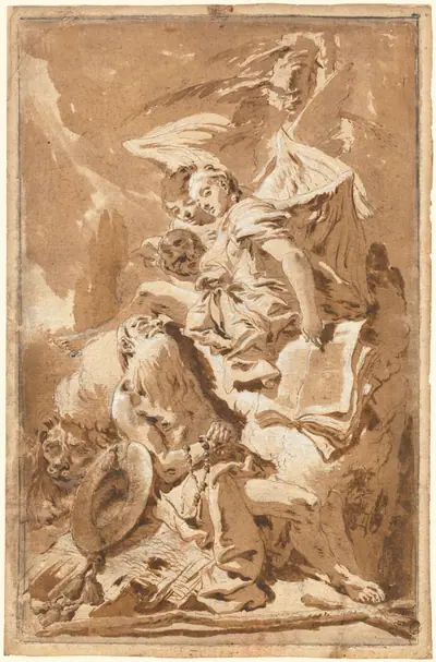 Saint Jerome in the Desert Listening to the Angels