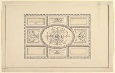 Design for Ceiling at Kirtlington Park, Oxfordshire