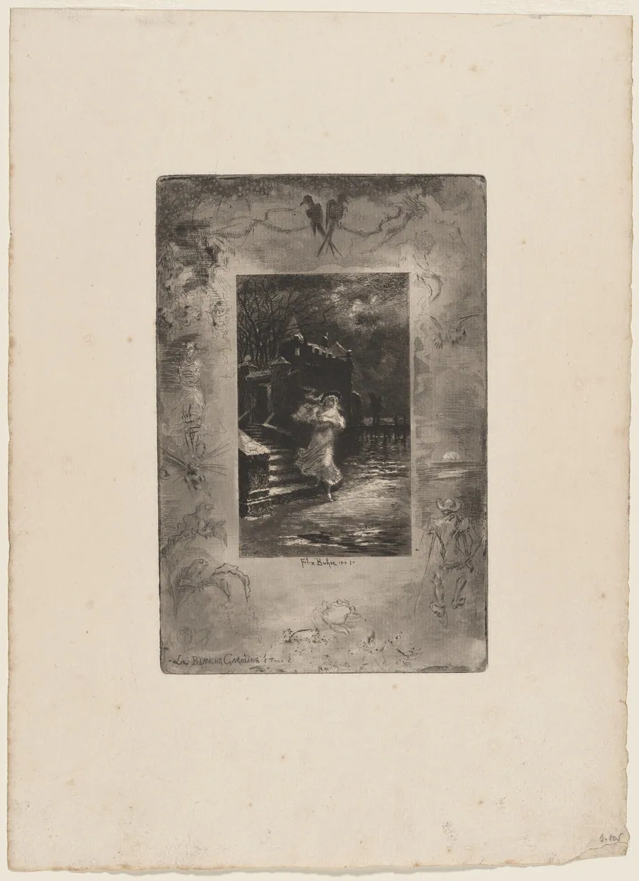 La Blanche Caroline by Félix-Hilaire Buhot