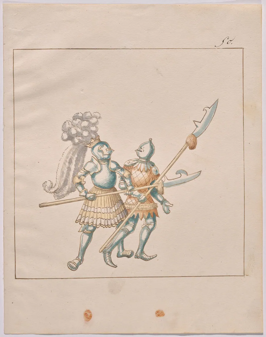 Foot Combat with Glaives by German 16th Century
