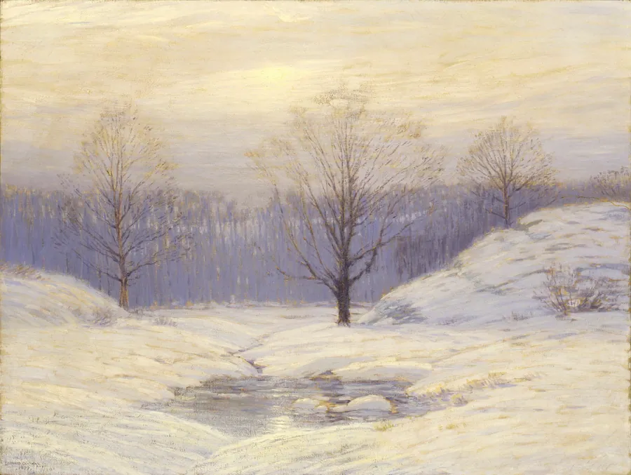 Morning Haze by Leonard Ochtman, born Zonnemaire, Netherlands 1854-died Cos Cob, CT 1934
