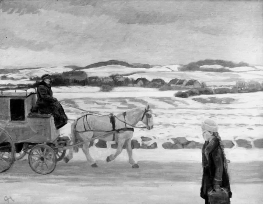 Postvognen. Assens Landevej by Peter Hansen