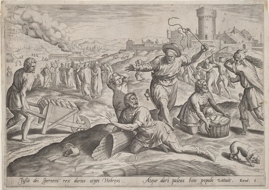 The Taskmaster of the Pharaoh Beating the Israelites by Jan Sadeler I