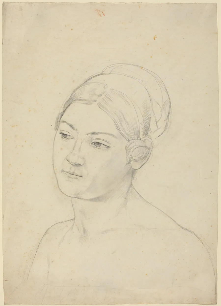 Head of a Young Woman by Moritz Daniel Oppenheim
