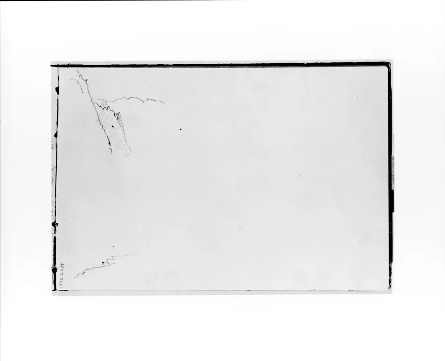 Outline Sketch of a Mountainside (from Sketchbook X) by William Trost Richards
