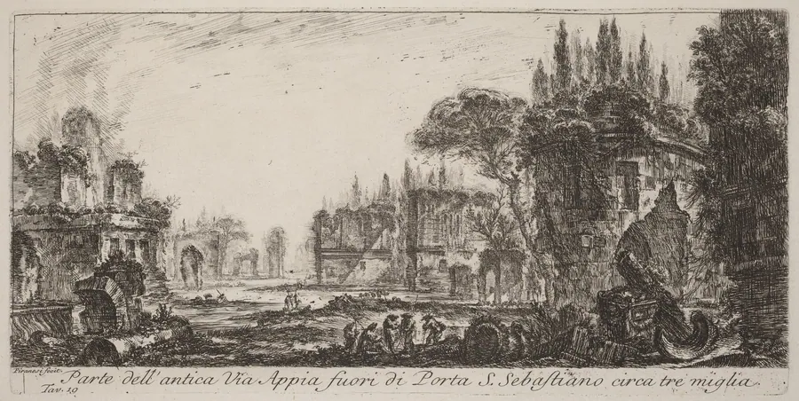 Parte dell'antica Via Appia fuori de Porta S. Sebastiano by Giovanni Battista Piranesi