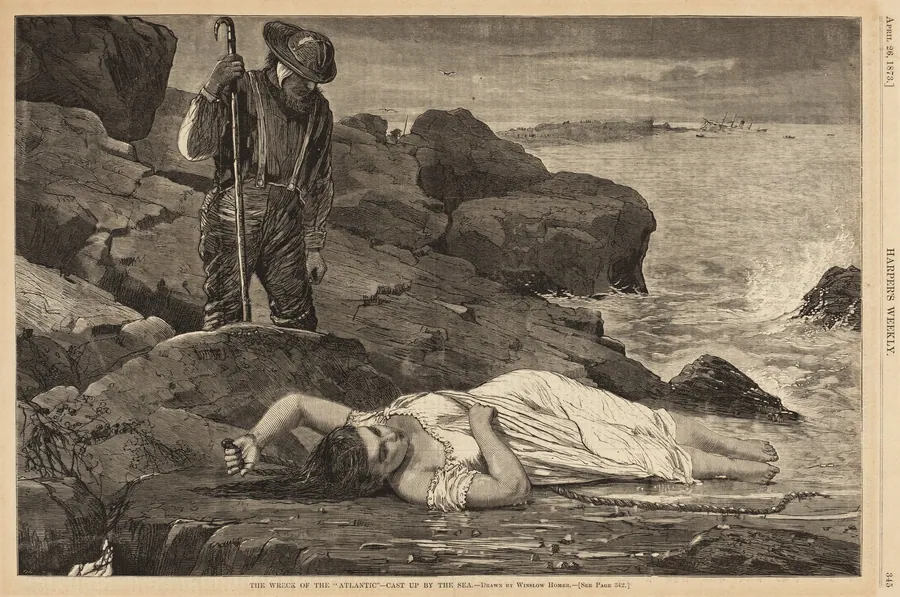 The Wreck of the "Atlantic" - Cast Up by the Sea by American 19th Century
