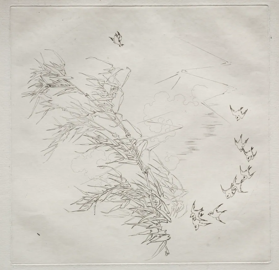 Parisian Service (Haviland service): The Storm (no. 8) by Félix Bracquemond