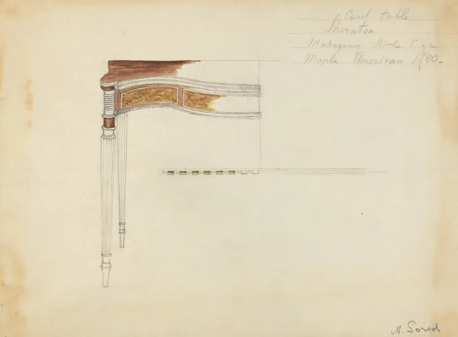 Sheraton Card Table by Nicholas Gorid