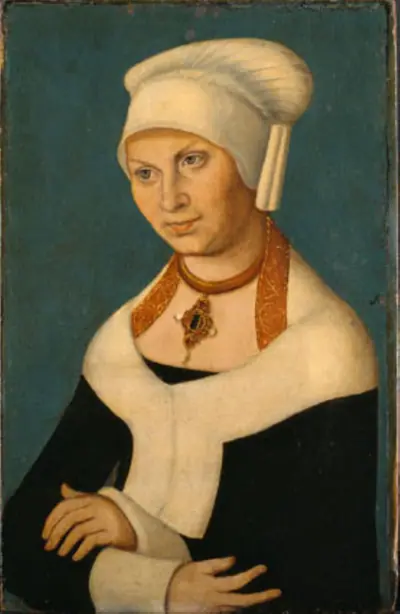 Portræt af hertuginde Barbara af Sachsen, 1478-1534 (hustru til Georg den Skæggede)