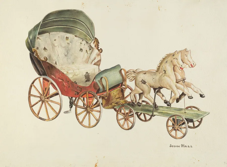 Calash and Horses by John Hall