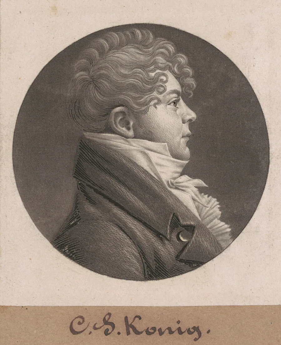Christian Simon Konig by Charles B. J. Févret de Saint-Mémin