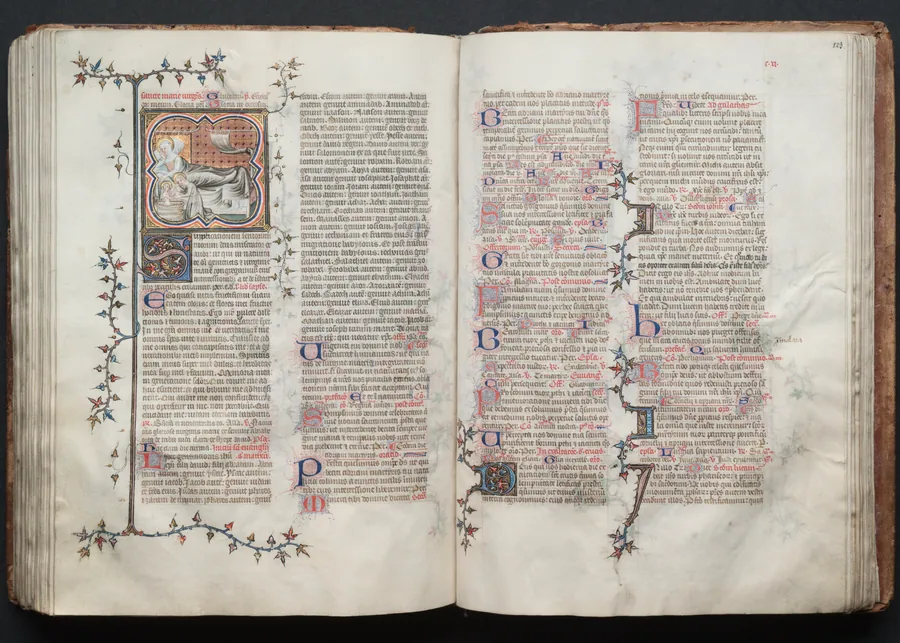 The Gotha Missal:  Fol. 123r, Text by Master of the Boqueteaux