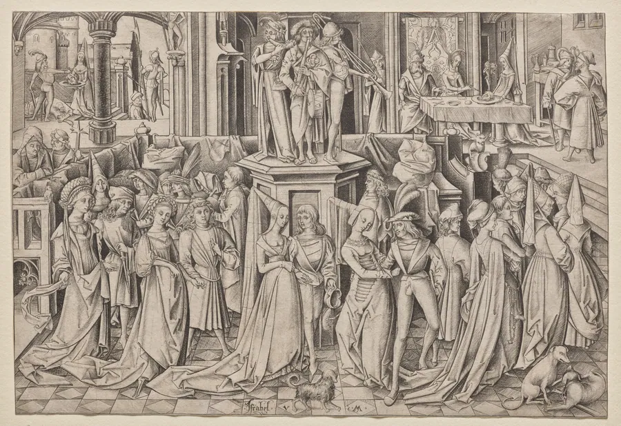 The Dance at the Court of Herod by Israhel van Meckenem