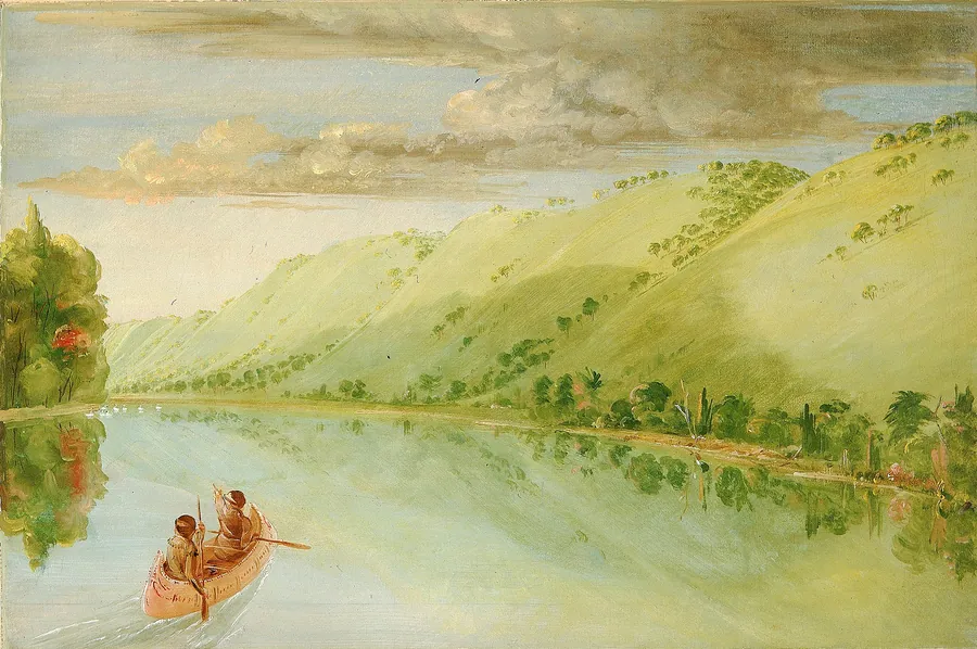Madame Ferrebault's Prairie, above Prairie du Chien by George Catlin, born Wilkes-Barre, PA 1796-died Jersey City, NJ 1872