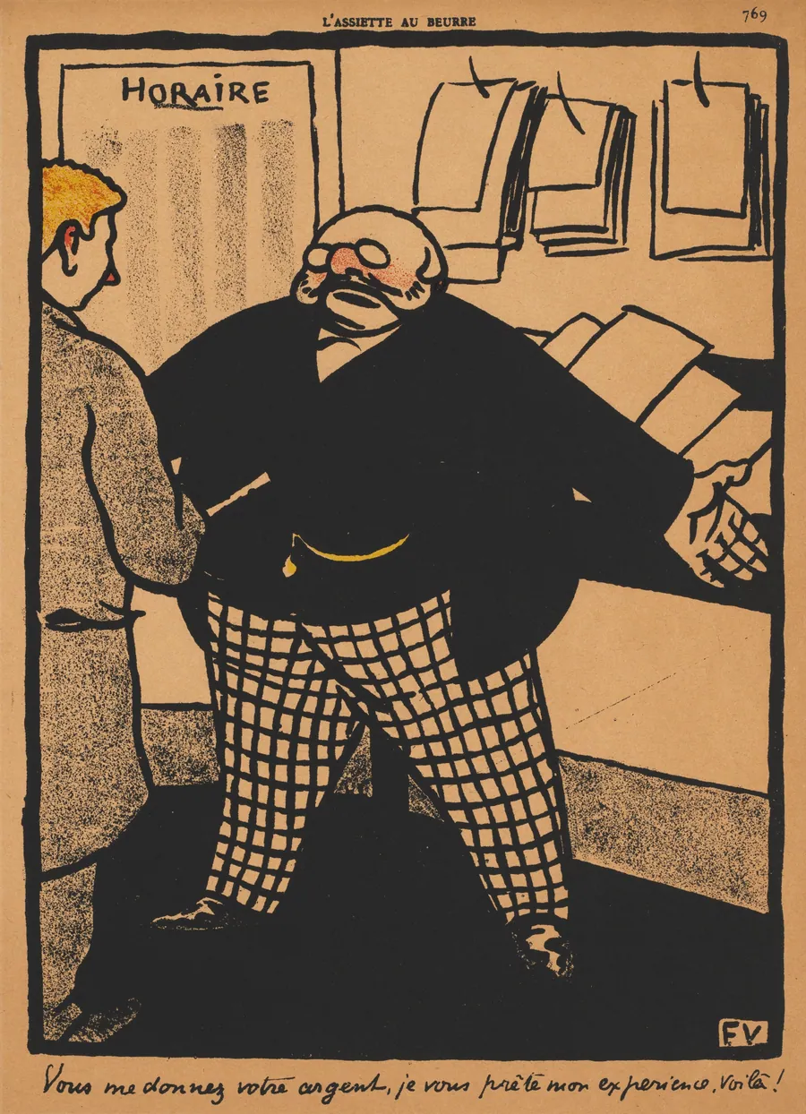 You give me your money... by Félix Vallotton