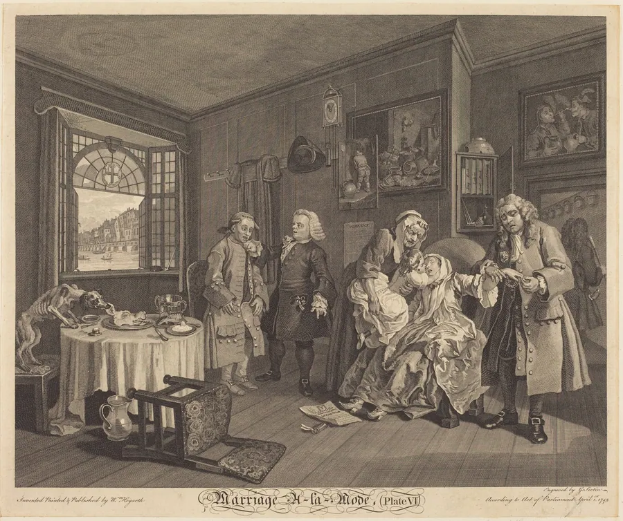 Marriage a la Mode: pl.6 by Louis Gerard Scotin
