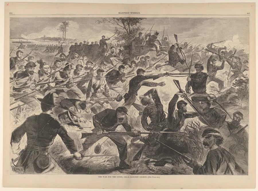 The War for the Union, 1862 – A Bayonet Charge (from "Harper's Weekly," Vol. VII) by Winslow Homer