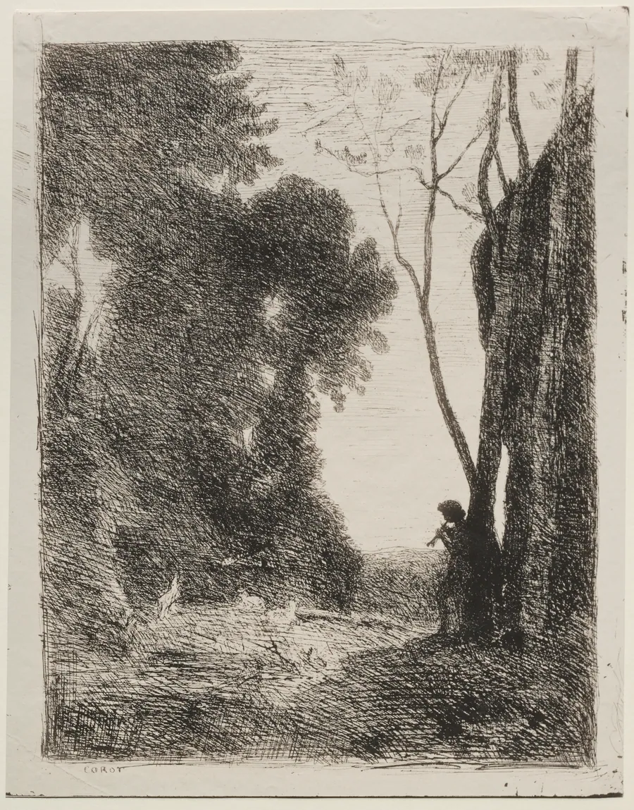 The Little Shepherd by Jean Baptiste Camille Corot