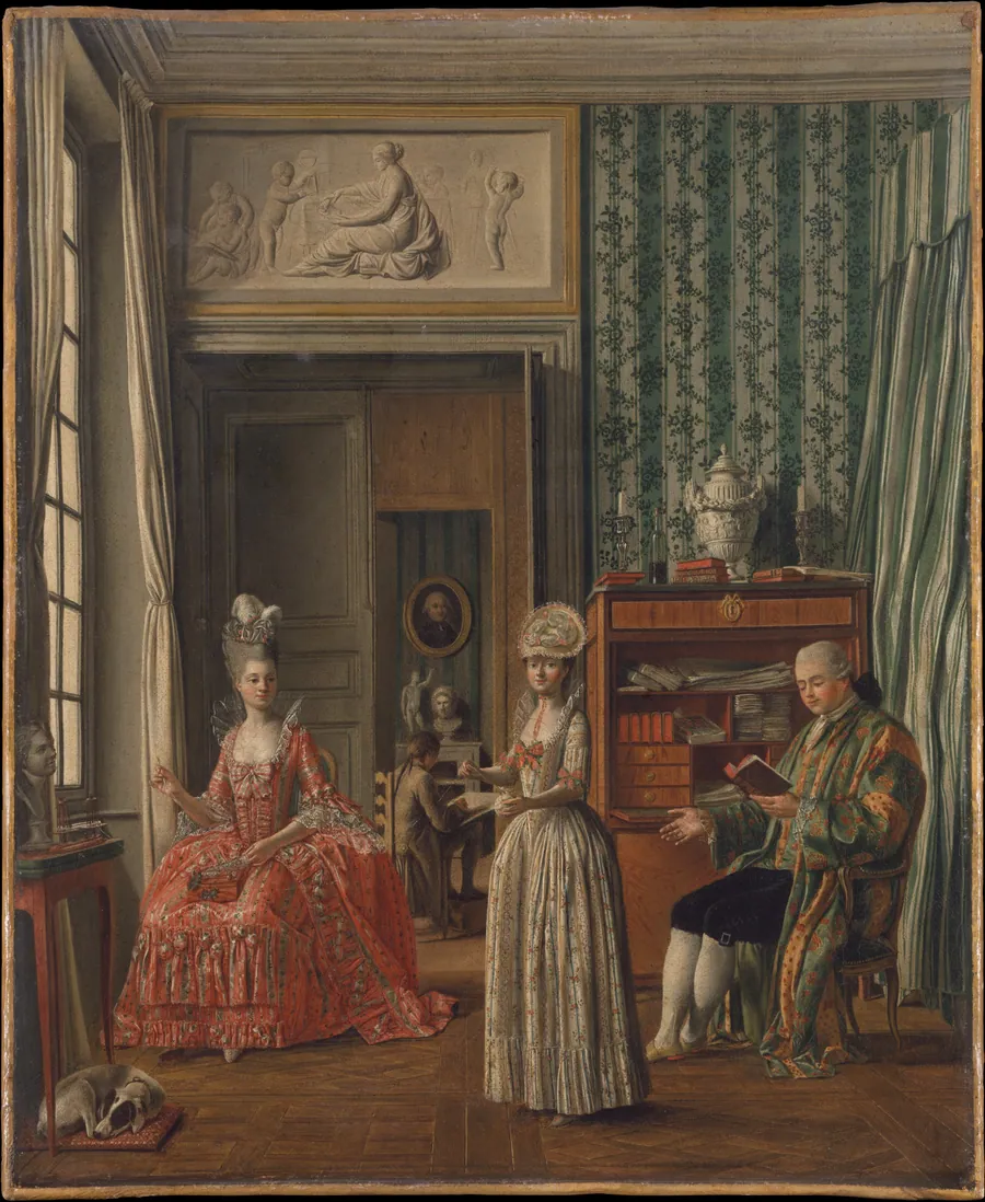 Domestic Scene by German Painter