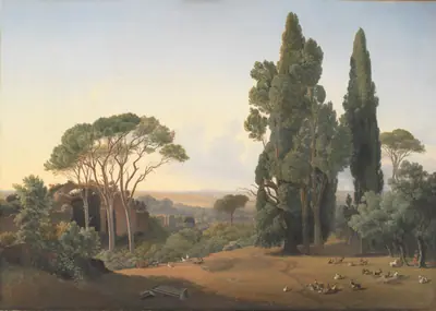 Udsigt fra Hadrians villa ved Tivoli