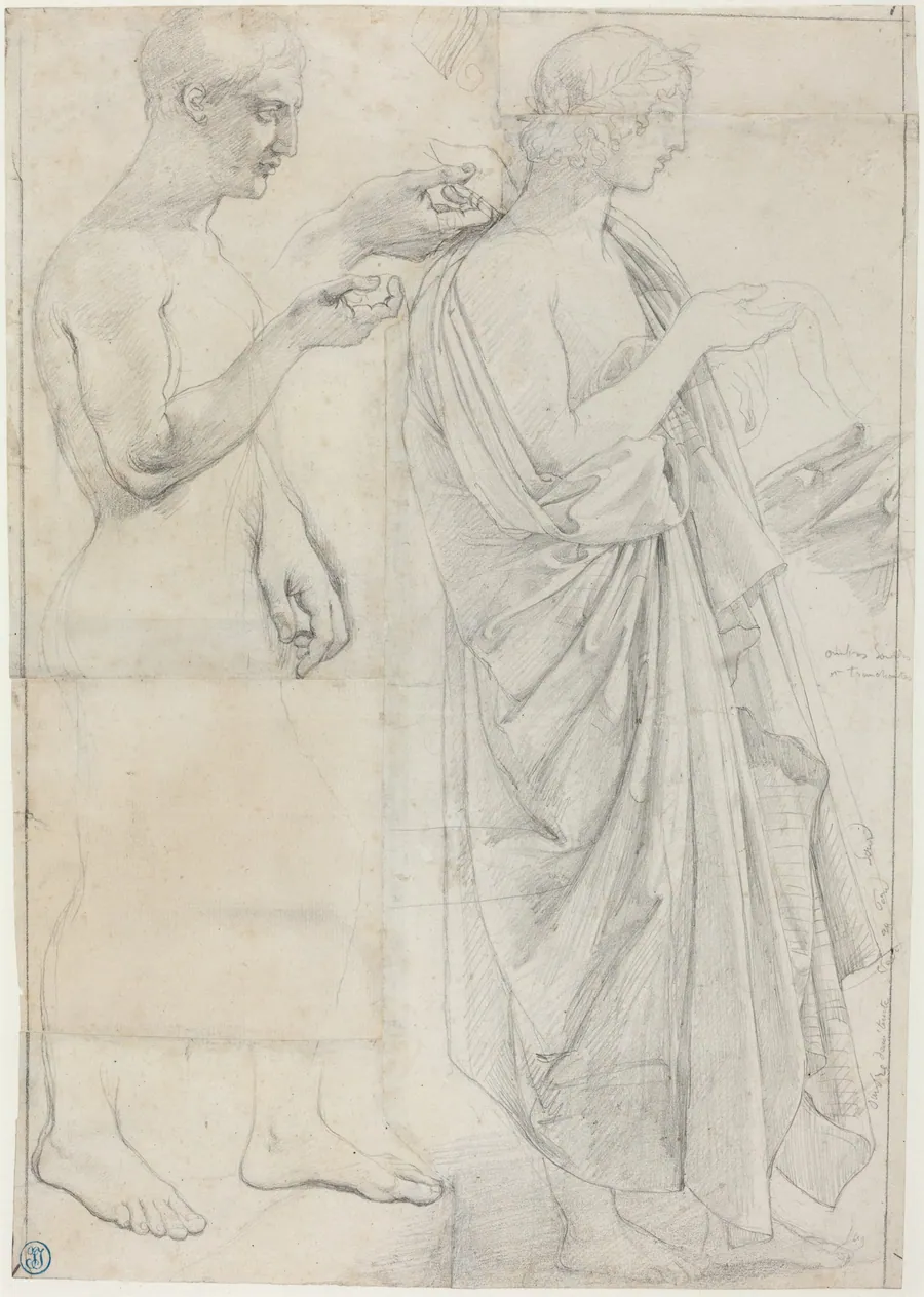 Two Studies of Virgil by Jean-Auguste-Dominique Ingres