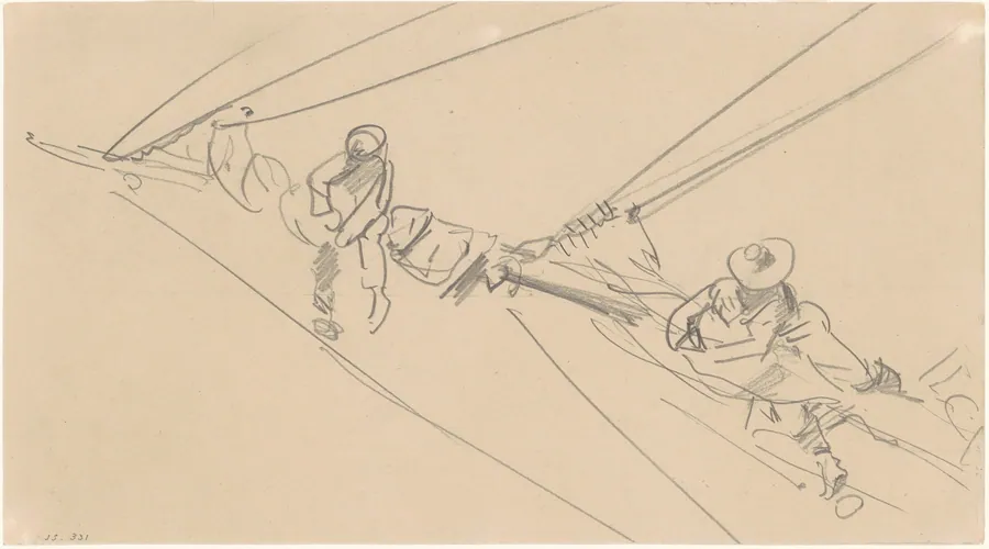 Men on a Spar by John Singer Sargent