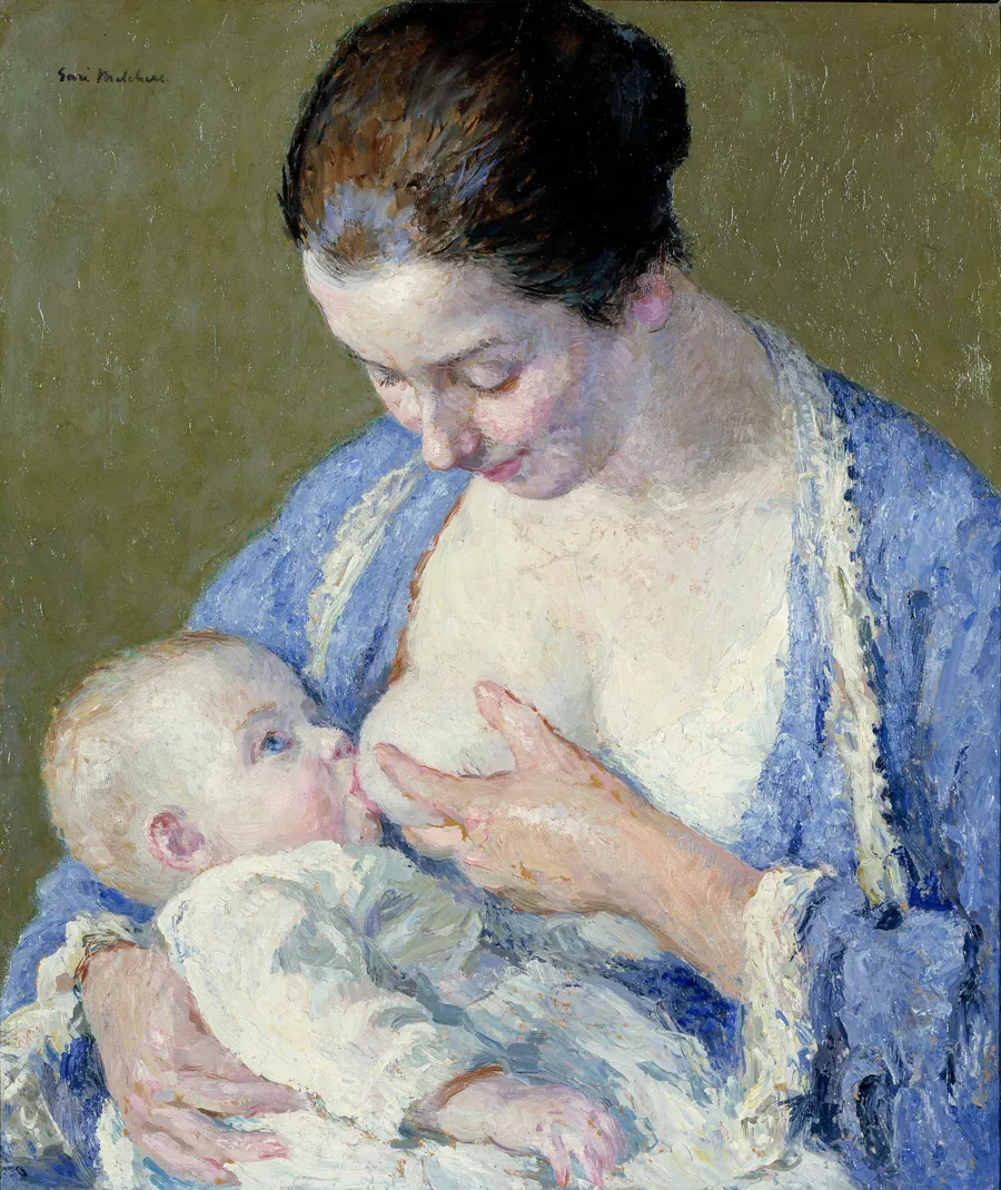 Mother and Child by Gari Melchers, born Detroit MI 1860-died Falmouth, VA 1932