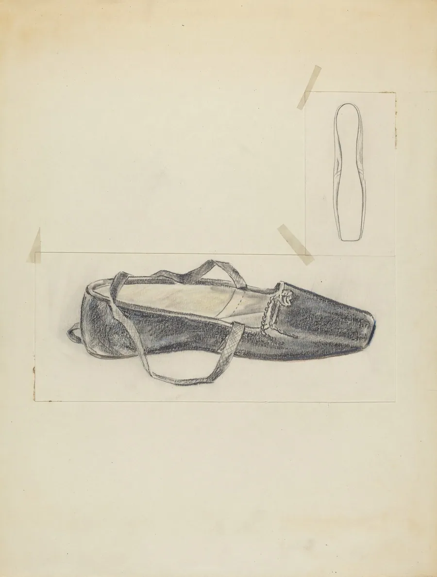 Black Leather Slipper by Melita Hofmann