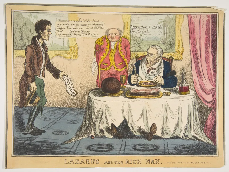 Lazarus and the Rich Man by Anonymous, British, 19th century