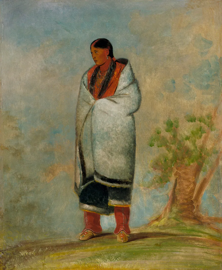 Wa-quóth-e-qua, The Buck's Wife, Wife of the Whale by George Catlin, born Wilkes-Barre, PA 1796-died Jersey City, NJ 1872