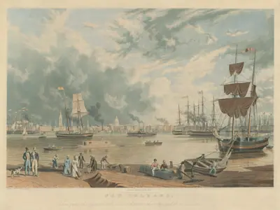 New Orleans: Taken from the Opposite Side, a Short Distance above the Middle or Picayyune Ferry