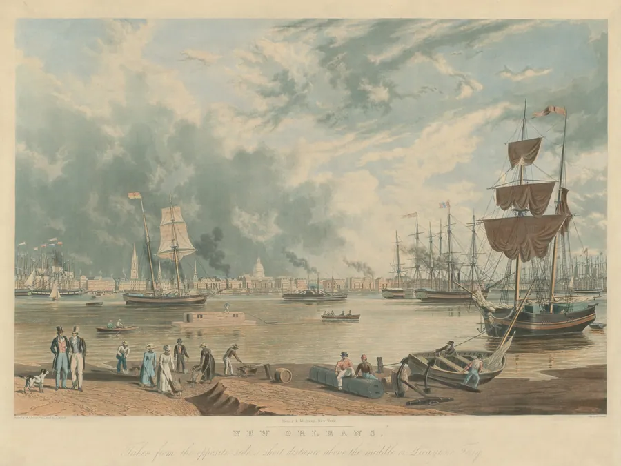 New Orleans: Taken from the Opposite Side, a Short Distance above the Middle or Picayyune Ferry by William James Bennett