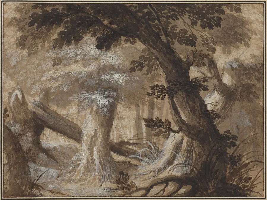 Forest Interior by Flemish 17th century