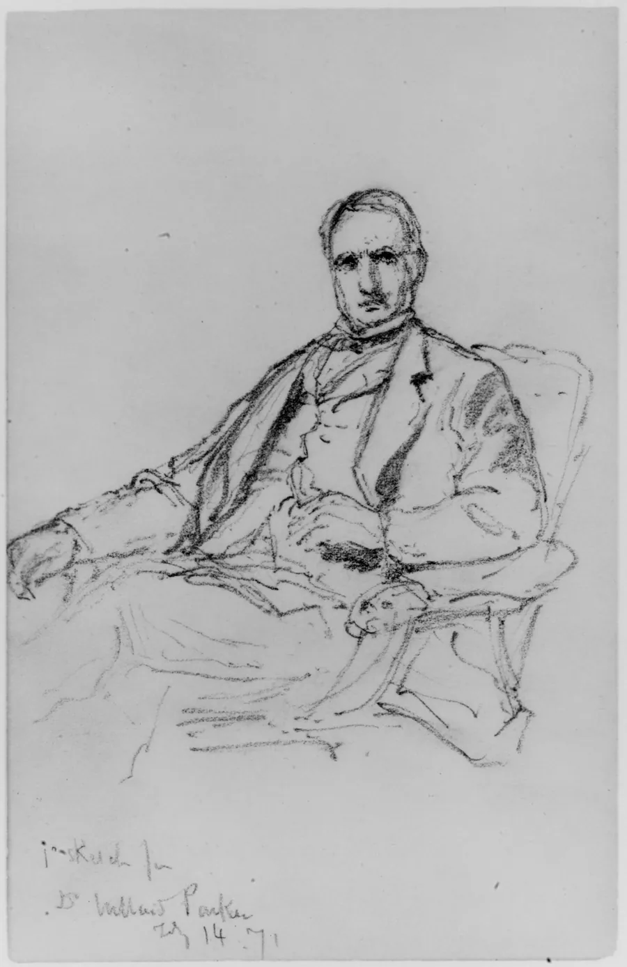 Portrait of Willard Parker, 1871 (from Sketchbook) by Daniel Huntington