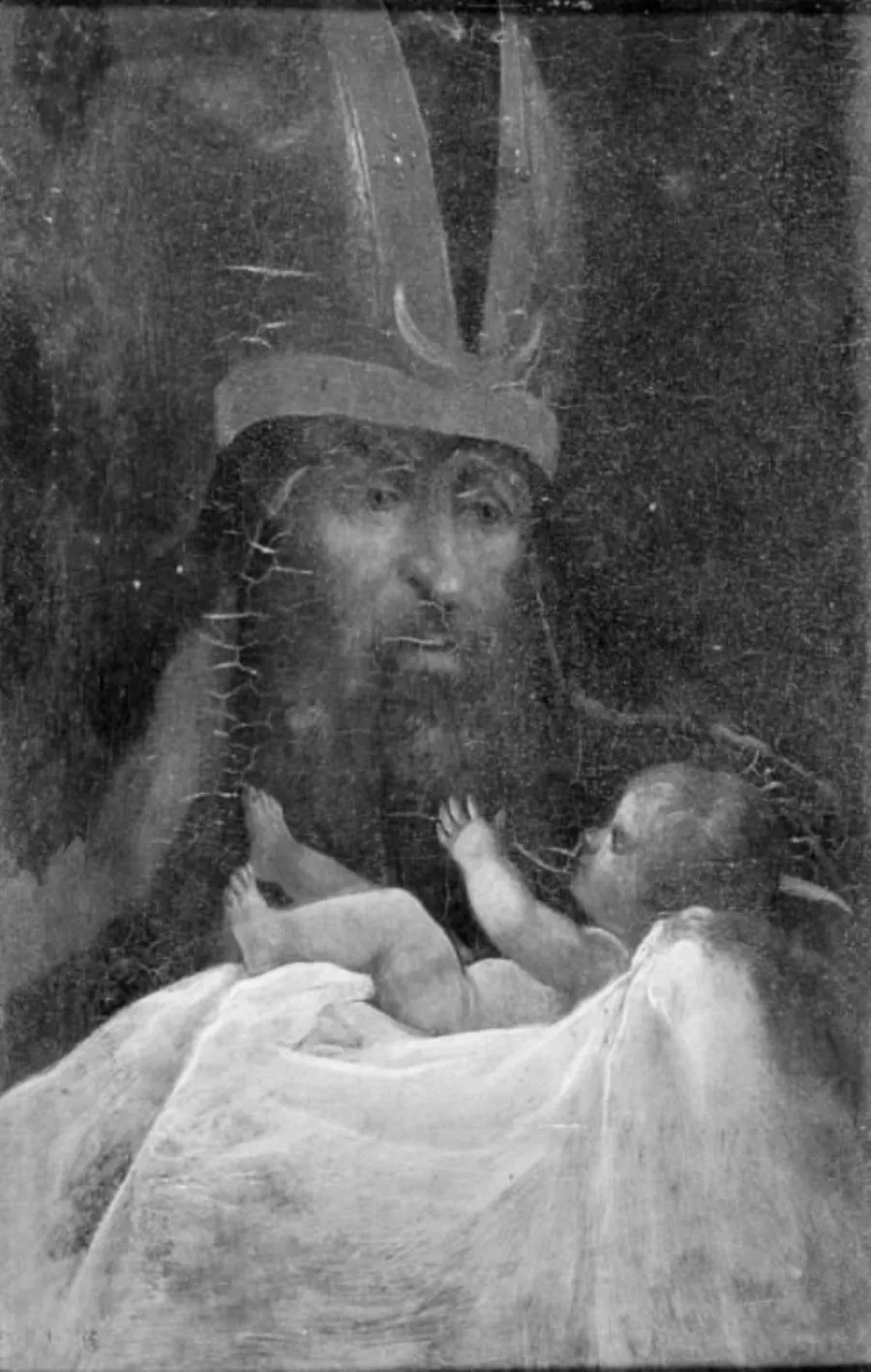Den gamle Simeon med Jesusbarnet by Ubekendt