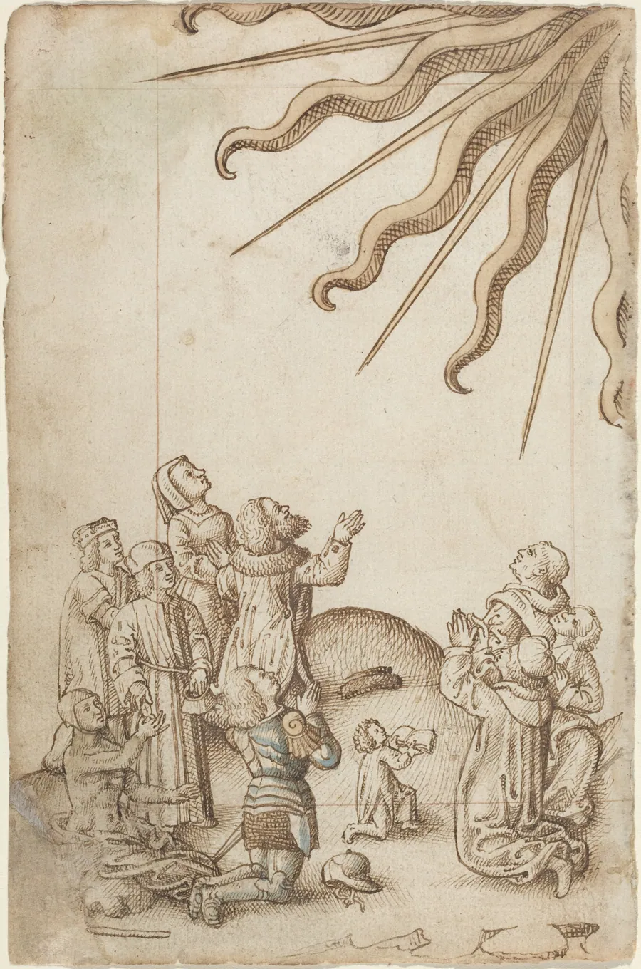 "Turn Your Body as You Worship" [fol. 37 verso] by French early 16th Century
