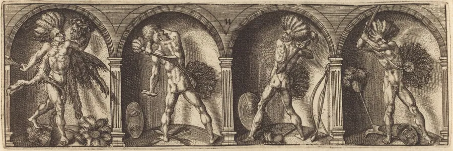 Les divers pourtraicts et figures XI by Master AD
